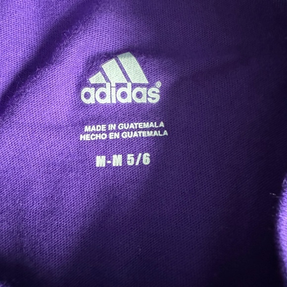 💜3/$15 Adidas Purple Kids T-Shirt - New without tags - Picture 4 of 4